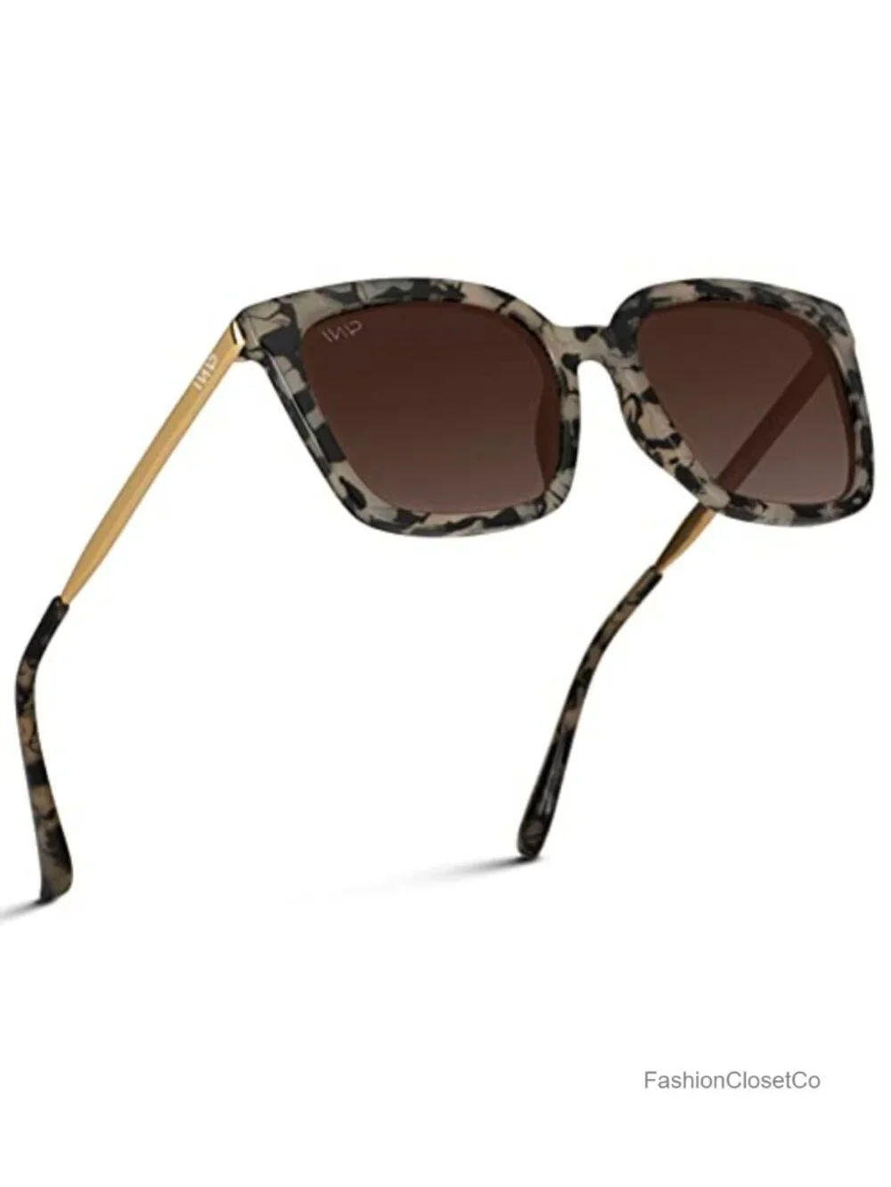 Oversized Square Polarized Sunglasses - UV Protection, Shatter-Resistant Lenses